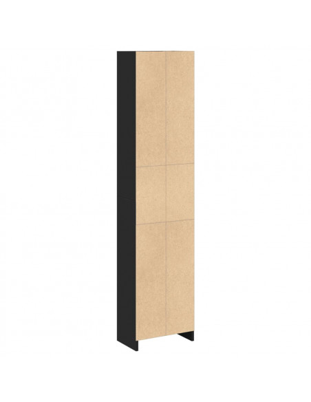 Libreria Nera 40x24x176 cm in Legno Multistrato
