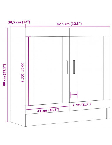 Libreria Legno Antico 82,5x30,5x80 cm in Truciolato