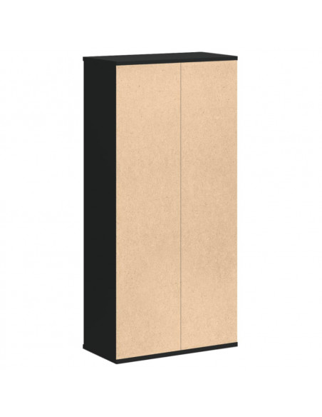 Libreria Nera 50x25x105 cm in Legno Multistrato