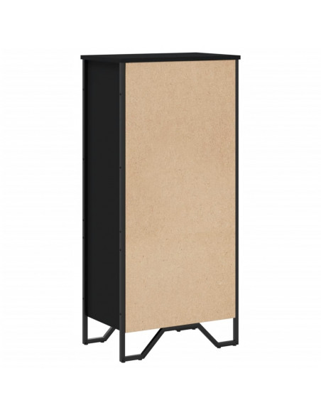 Libreria Nera 50x31x106 cm in Legno Multistrato