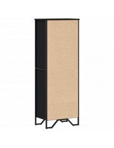 Libreria Nera 50x31x137,5 cm in Truciolato