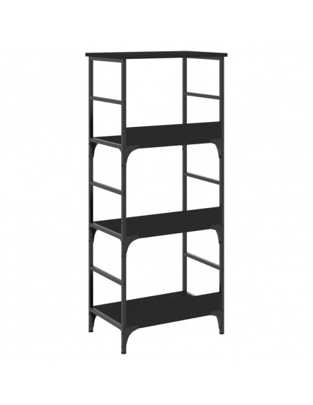 Libreria Nera 50x33x117,5 cm in Legno Multistrato