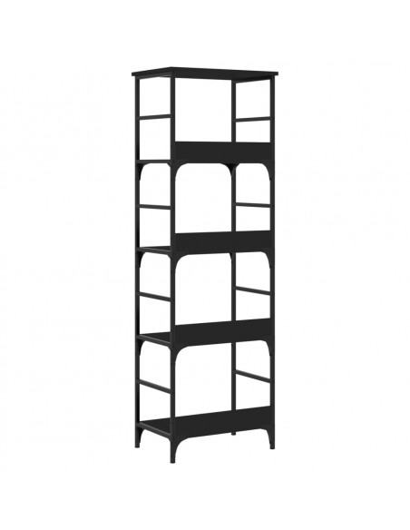 Libreria Nera 50x33x153 cm in Legno Multistrato
