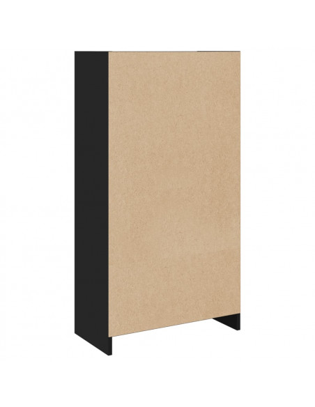 Libreria Nera 57x28,5x107,5 cm in Legno Multistrato
