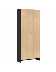 Libreria Nera 60x24x143 cm in Legno Multistrato