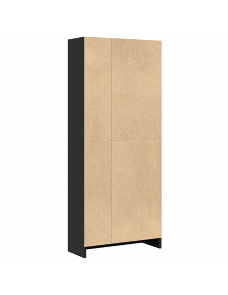 Libreria Nera 60x24x143 cm in Legno Multistrato