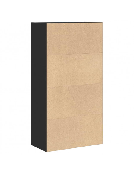 Libreria Nera 60x30x114 cm in Legno Multistrato