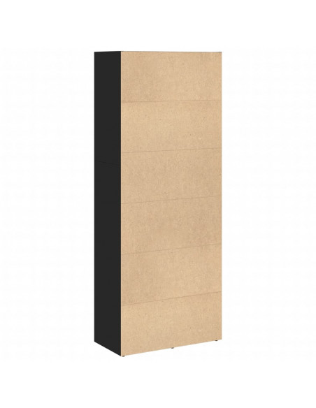 Libreria Nera 60x30x152 cm in Legno Multistrato