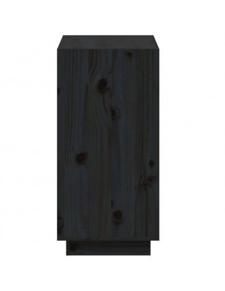 Libreria Nera 60x35x71 cm in Legno Massello di Pino
