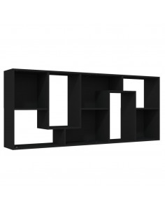 Libreria Nera 67x24x161 cm in Legno Multistrato
