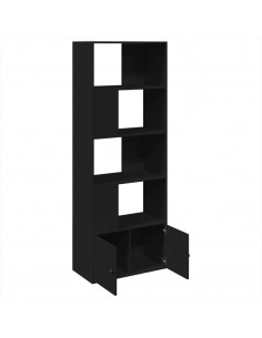 Libreria Nera 70x36x189 cm in Legno Multistrato