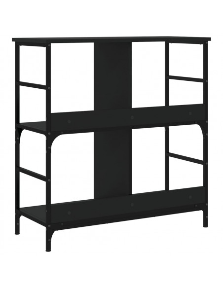 Libreria Nera 78,5x33x82 cm in Legno Multistrato