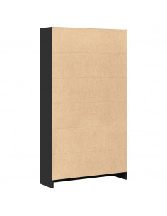 Libreria Nera 80x24x143 cm in Legno Multistrato