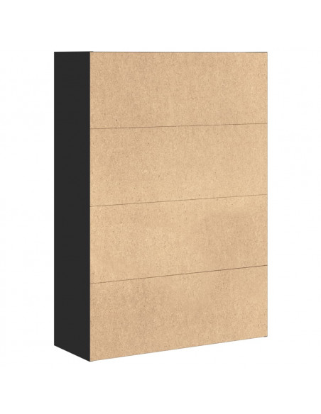 Libreria Nera 80x30x114 cm in Legno Multistrato