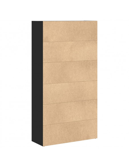 Libreria Nera 80x30x152 cm in Legno Multistrato