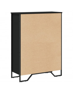 Libreria Nera 80x31x106 cm in Legno Multistrato