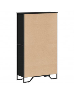 Libreria Nera 80x31x137,5 cm in Legno Multistrato