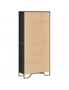 Libreria Nera 80x31x169 cm in Truciolato