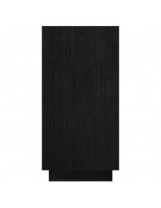 Libreria Nera 80x35x71 cm in Legno Massello di Pino