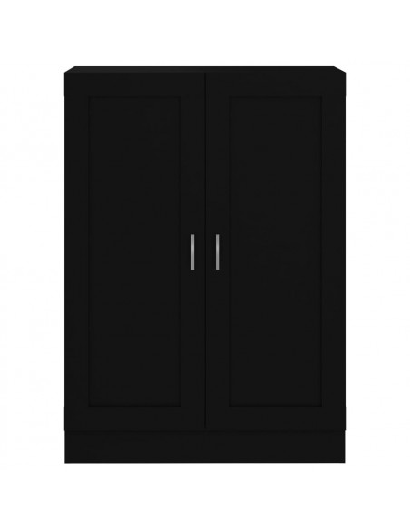 Libreria Nera 82,5x30,5x115 cm in Legno Multistrato