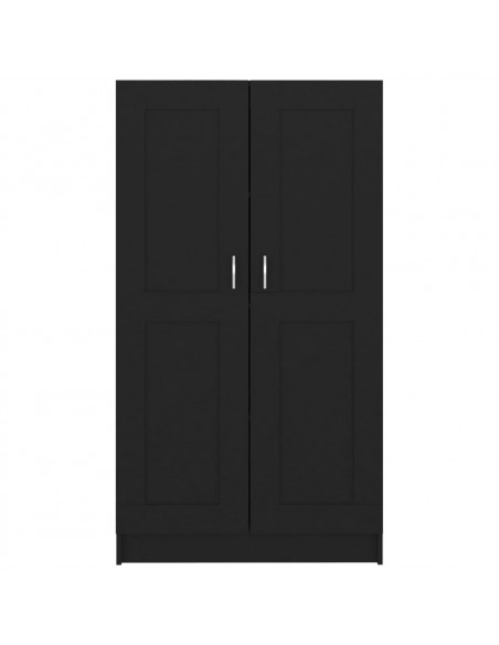 Libreria Nera 82,5x30,5x150 cm in Legno Multistrato