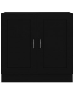 Libreria Nera 82,5x30,5x80 cm in Legno Multistrato