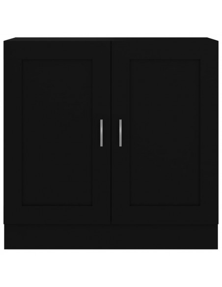 Libreria Nera 82,5x30,5x80 cm in Legno Multistrato