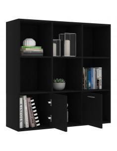 Libreria Nera 98x30x98 cm in Legno Multistrato