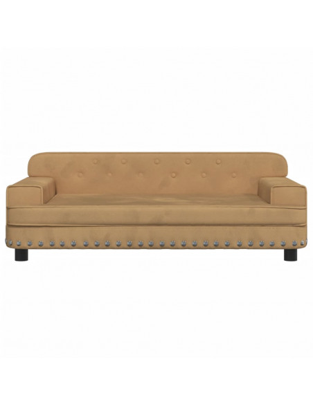 Divano per Bambini Marrone 90x53x30 cm in Velluto
