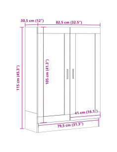 Libreria Rovere Artigianale 82,5x30,5x115 cm in Truciolato