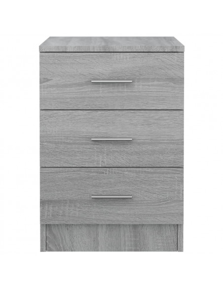 Comodini Grigio Sonoma 2 pz 38x35x56 cm in Legno Multistrato