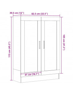 Libreria Rovere Artigianale 82,5x30,5x115 cm in Truciolato