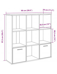 Libreria Rovere Artigianale 98x29x97,5 cm Legno Multistrato