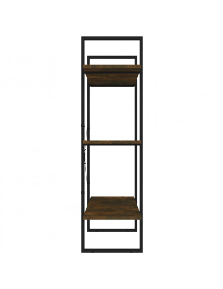Libreria Rovere Fumo 100x30x105 cm in Legno Multistrato