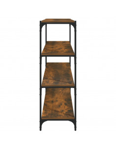 Libreria rovere fumo 100x33x100 cm Legno Multistrato e Acciaio