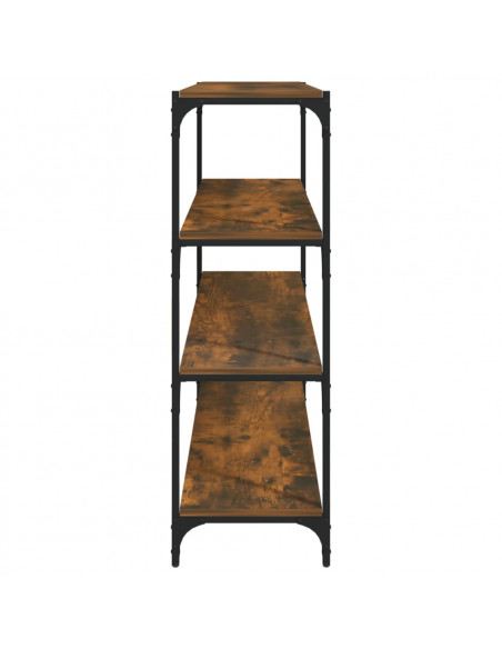 Libreria rovere fumo 100x33x100 cm Legno Multistrato e Acciaio