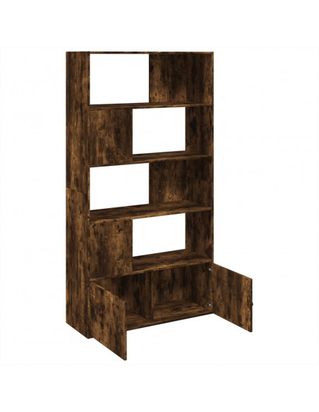Libreria Rovere Fumo 100x36x189 cm in Legno Multistrato