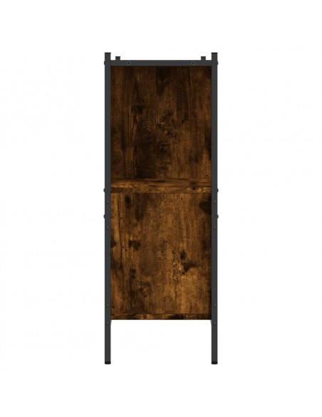 Libreria Rovere Fumo 102x28x77,5 cm in Legno Multistrato