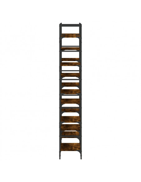 Libreria Rovere Fumo 127,5x28,5x172,5 cm in Legno Multistrato