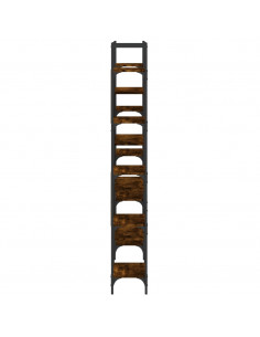 Libreria Rovere Fumo 155,5x24x166,5 cm in Legno Multistrato