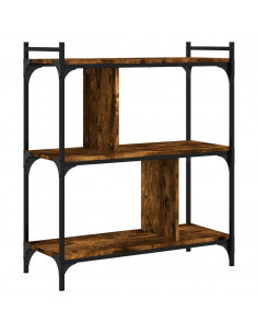 Libreria Rovere Fumo 3 Ripiani 76x32x88 cm Legno Multistrato