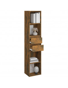 Libreria Rovere Fumo 36x30x171 cm in Legno Multistrato