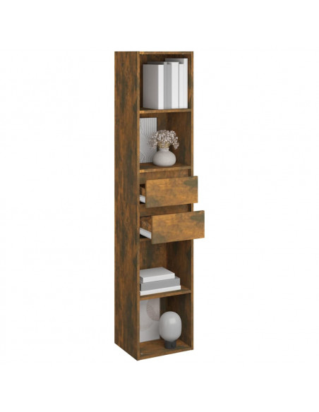 Libreria Rovere Fumo 36x30x171 cm in Legno Multistrato
