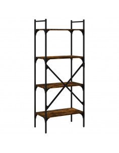 Libreria Rovere Fumo 4 Ripiani 56x31,5x138,5 cm Multistrato