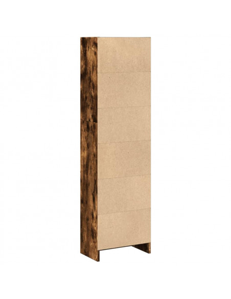 Libreria Rovere Fumo 40x24x143 cm in Truciolato
