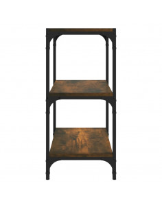 Libreria rovere fumo 40x33x70,5cm Legno Multistrato e Acciaio