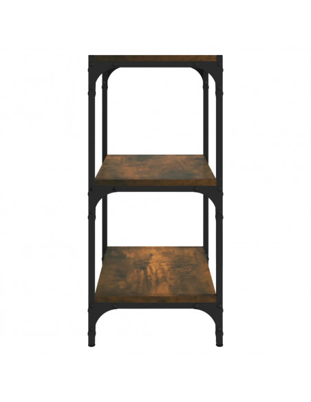 Libreria rovere fumo 40x33x70,5cm Legno Multistrato e Acciaio