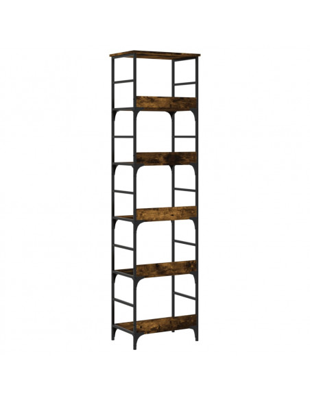 Libreria Rovere Fumo 50x33x188,5 cm in Legno Multistrato
