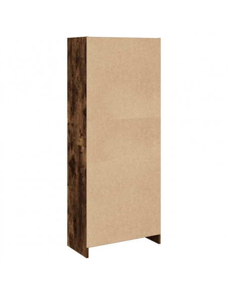 Libreria Rovere Fumo 57x28,5x141 cm in Legno Multistrato