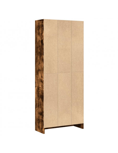 Libreria Rovere Fumo 60x24x143 cm in Legno Multistrato